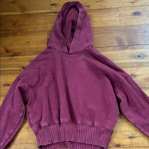 Aerie Deep Red Hoodie Sweater